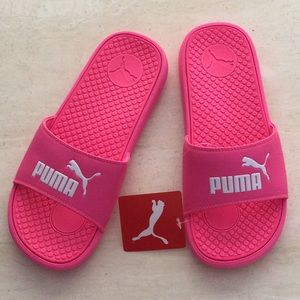 puma pink slippers